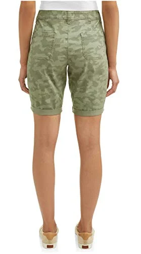 Womens Time & Tru Utility Bernuda Shorts (Black, 4) — 2