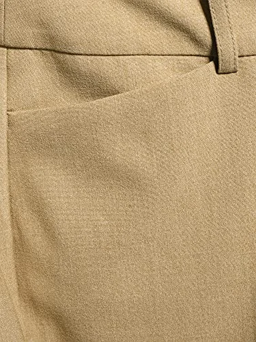 Time & Tru Women's Mid-Rise Bootcut Trouser Pants (Beige, 18) — 4