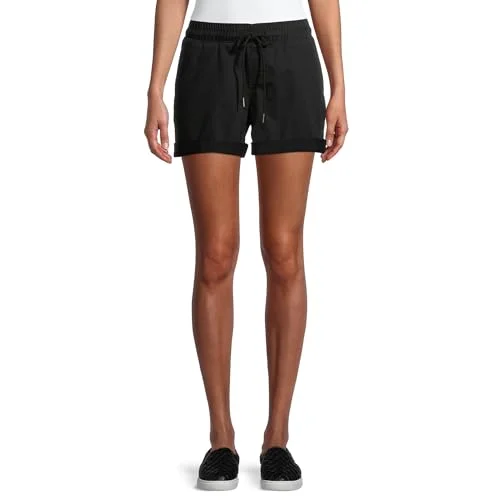 Time and Tru Women's Knit Shorts (Black, 3XL 22)