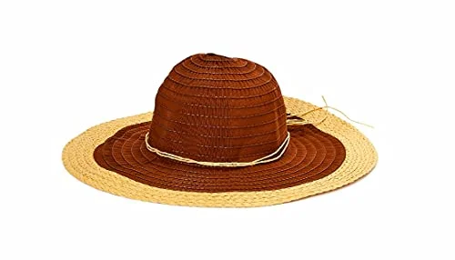 Time and Tru Women's Packable Floppy Hat, One Size (Brown/Tan) — 2