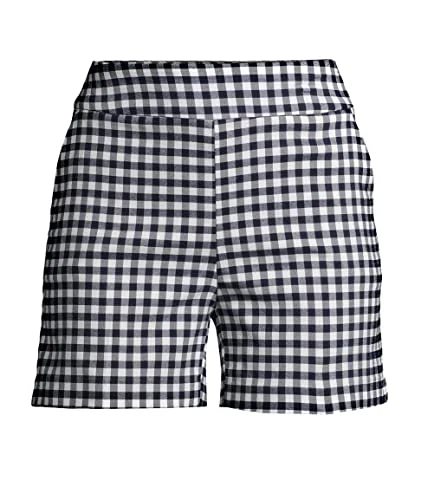 Time and Tru Women's 4" Millennium Short (Blue Cove Gingham, XXL-20) — 4