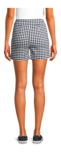 Time and Tru Women's 4" Millennium Short (Blue Cove Gingham, XXL-20) — 5