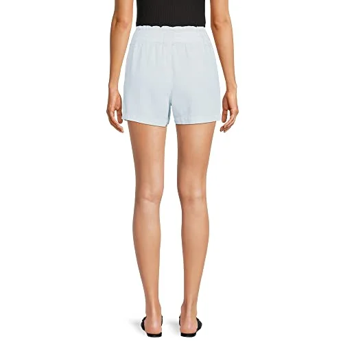 Time and Tru Women's Belted Tencel Shorts (2XL, Sunbleached Wash) — 2