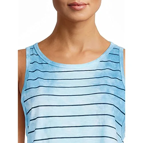 Time and Tru Women's Swing Tank Top (Medium, Blue) — 4