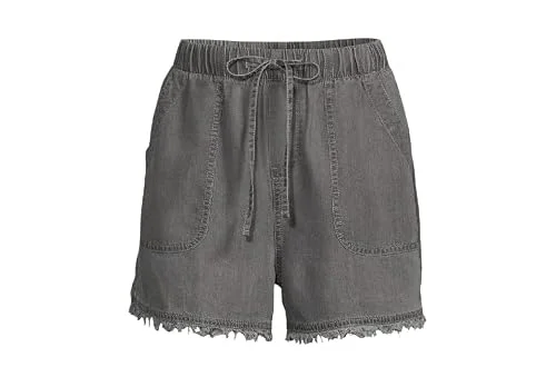 Time and Tru Women's Soft Pull on Shorts (as1, Alpha, x_s, Regular, Regular, Black Wash) — 4