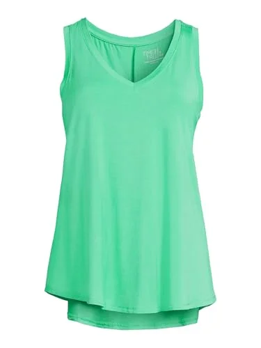 High Rise Curvy Jeans — low v-neck tank top alpha
