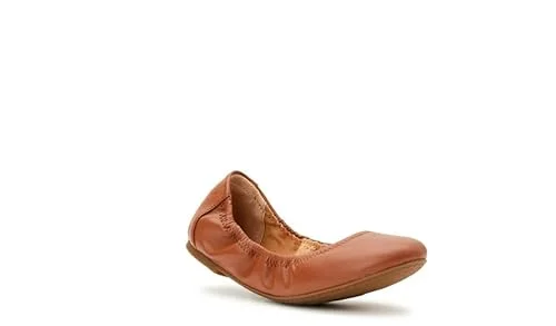 Scrunch Ballet Flats — (cognac