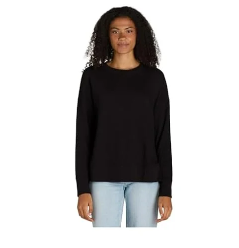 Time and Tru Women's Pullover Crewneck Sweatshirt (as1, alpha, x_l, regular, regular, Black) — 2