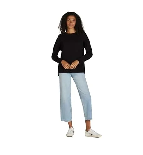 Time and Tru Women's Pullover Crewneck Sweatshirt (as1, alpha, x_l, regular, regular, Black) — 3