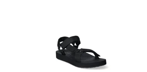 Time and Tru Women's Nature Sandal (Black, US Footwear Size System, Adult, Women, Numeric, Medium, 8)