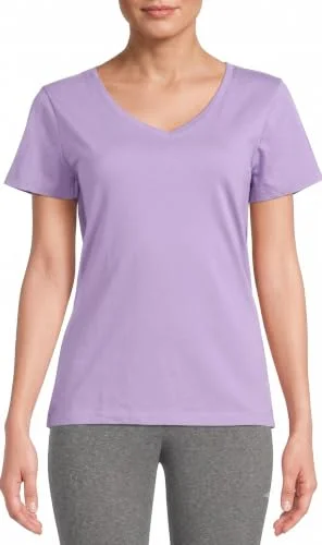 Short Sleeve V-Neck T-Shirt — iris orchid)