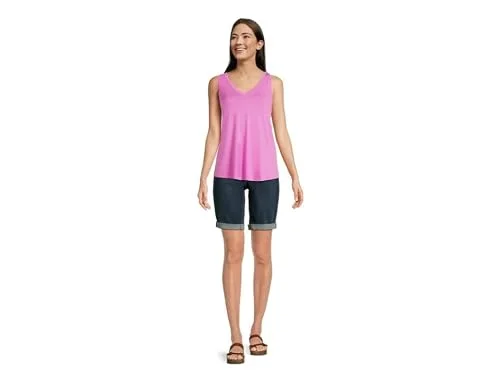 Time and Tru Women's 10" Denim Bermuda Shorts (US, Numeric, 2, Regular, Regular, Dark Wash) — 3