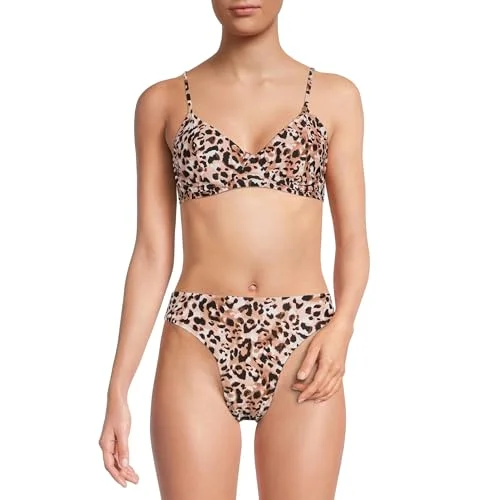 Time and Tru Women's Ruched Cheeky Low Rise Swim Bottom (US, Numeric, 12, 14, Regular, Regular, Brushed Cheetah) — 4