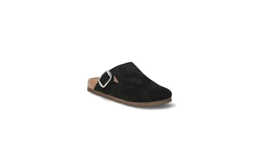 Women's Buckle Clogs — (black