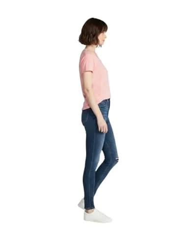 Time and Tru Women's Short Sleeve V-Neck T-Shirt (US, Alpha, Small, Regular, Regular, Coral) — 5