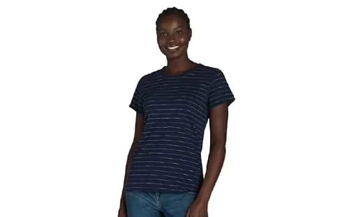 Slub Crew T-Shirt — navy stripe)