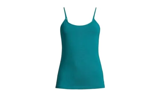 Women's Adjustable Strap Cami Top (US, Alpha, Small, Regular, Regular, Sea Blue)