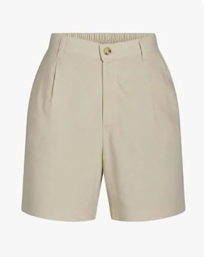 Blended Linen Shorts — beige)