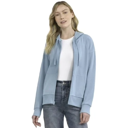 Time and Tru Women's Zip Up Hoodie (US, Alpha, X-Large, Regular, Regular, Light Blue)