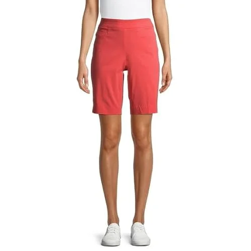 Pull-On Bermuda Shorts — (orange
